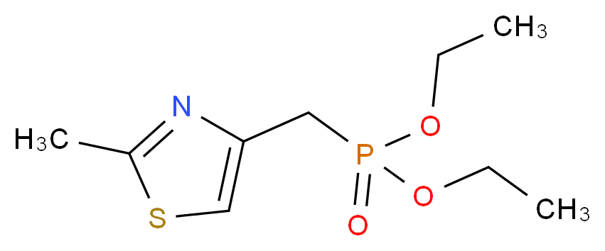 diethyl [(2-methyl-1,3-thiazol-4-yl)methyl]phosphonate_分子结构_CAS_63928-37-0