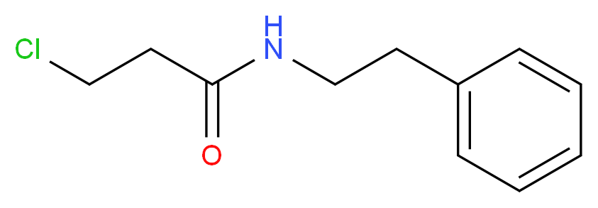 3-chloro-N-(2-phenylethyl)propanamide_分子结构_CAS_306-20-7