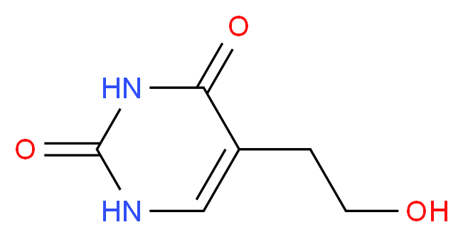 5-(2-hydroxyethyl)-1,2,3,4-tetrahydropyrimidine-2,4-dione_分子结构_CAS_23956-12-9