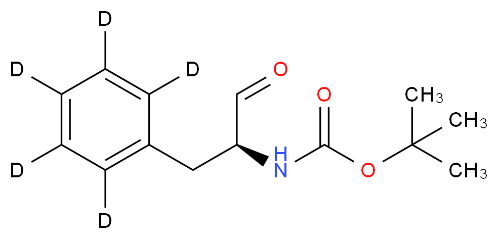 tert-butyl N-[(2S)-1-oxo-3-(<sup>2</sup>H<sub>5</sub>)phenylpropan-2-yl]carbamate_分子结构_CAS_1217724-86-1