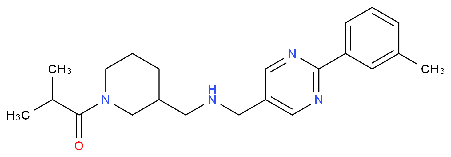 1-(1-isobutyrylpiperidin-3-yl)-N-{[2-(3-methylphenyl)pyrimidin-5-yl]methyl}methanamine_分子结构_CAS_)