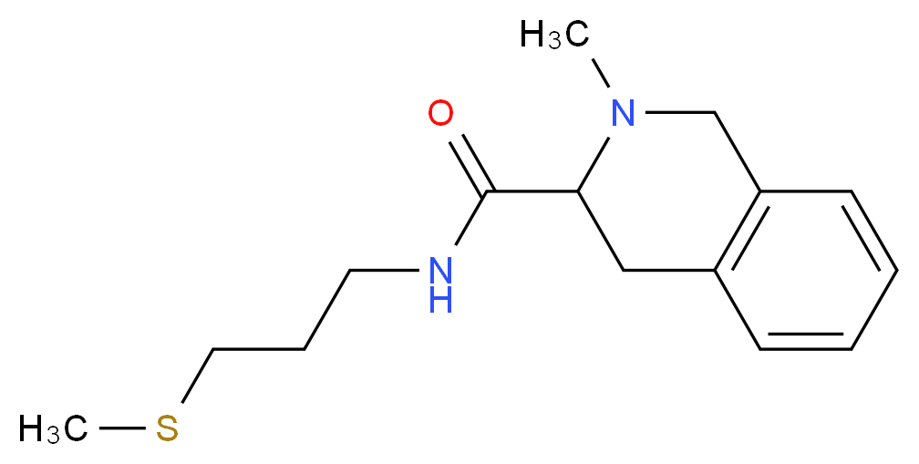 2-methyl-N-[3-(methylthio)propyl]-1,2,3,4-tetrahydro-3-isoquinolinecarboxamide_分子结构_CAS_)