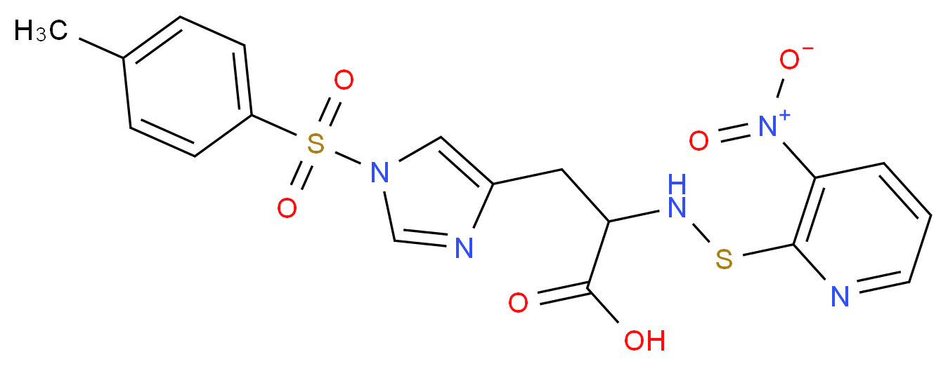 Nα-(3-Nitro-2-pyridinesulfenyl)-N-im-tosyl-L-histidine_分子结构_CAS_108312-26-1)