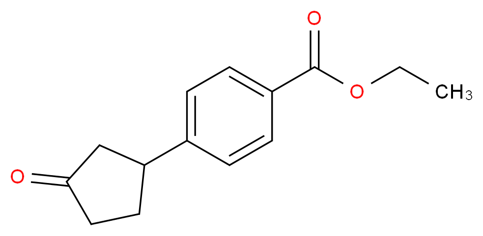 4-(3-OXO-CYCLOPENTYL)-BENZOIC ACID ETHYL ESTER_分子结构_CAS_154468-61-8)