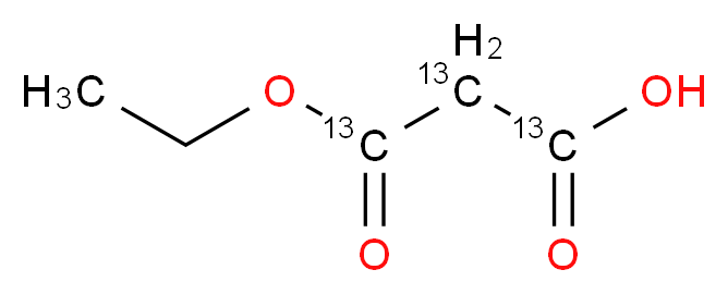 3-ethoxy-3-oxo(1,2,3-<sup>1</sup><sup>3</sup>C<sub>3</sub>)propanoic acid_分子结构_CAS_1189981-54-1