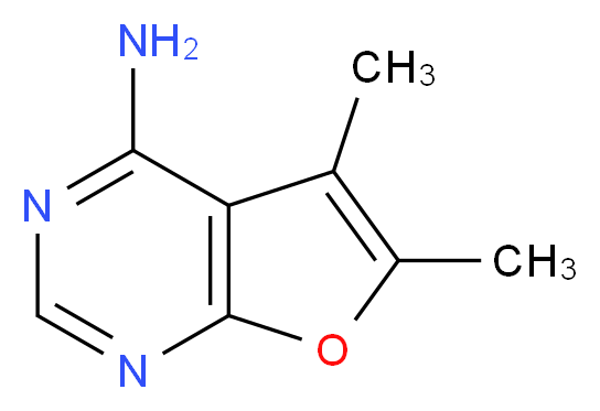 5,6-dimethylfuro[2,3-d]pyrimidin-4-amine_分子结构_CAS_5117-94-2)