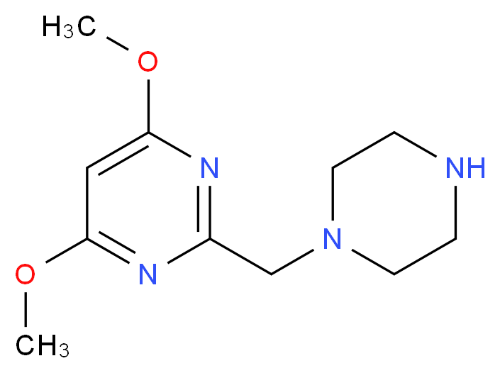 1-[(4,6-Dimethoxypyrimidin-2-yl)methyl]piperazine_分子结构_CAS_)