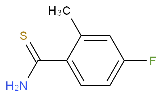 4-fluoro-2-methylbenzene-1-carbothioamide_分子结构_CAS_1256482-73-1