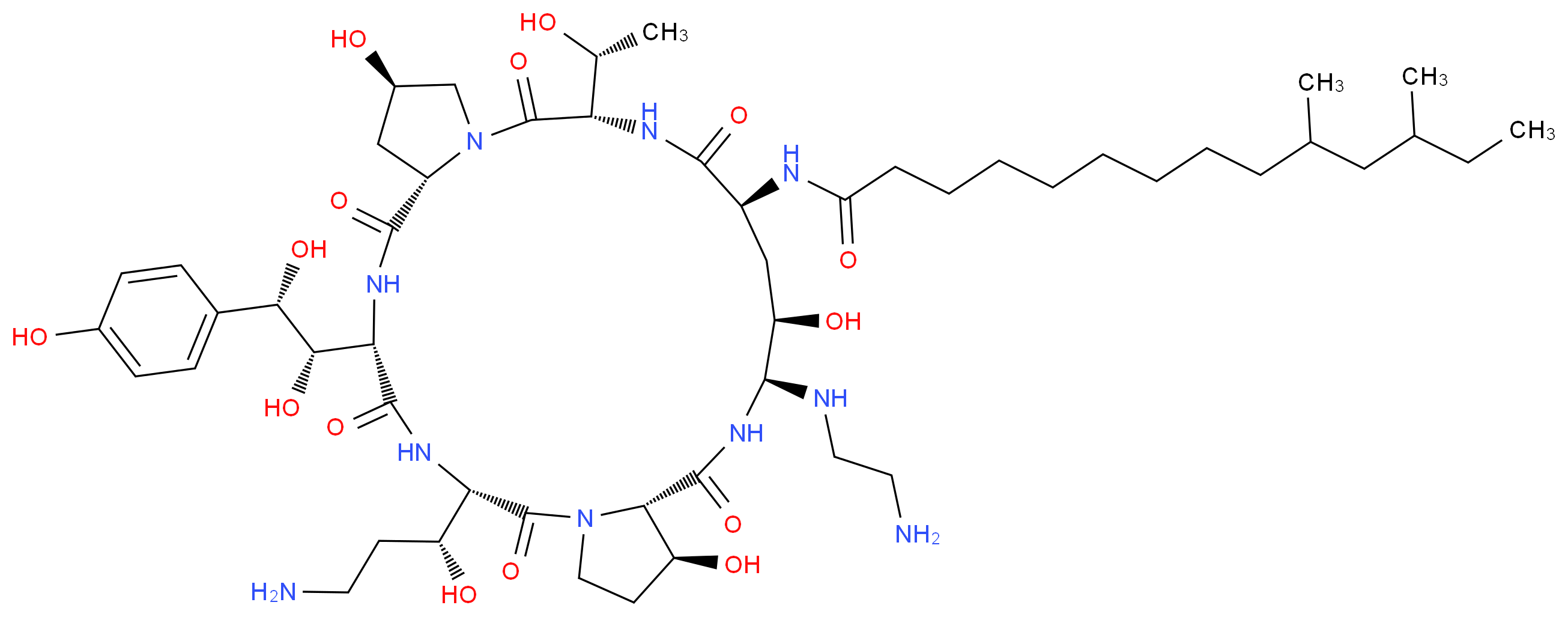 Caspofungin_分子结构_CAS_179463-17-3)