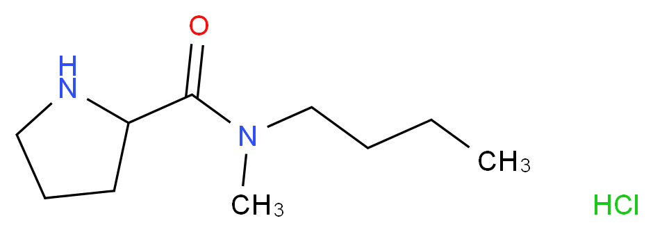 N-Butyl-N-methyl-2-pyrrolidinecarboxamide hydrochloride_分子结构_CAS_)