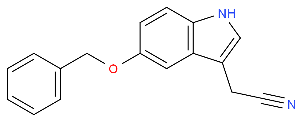 2-[5-(benzyloxy)-1H-indol-3-yl]acetonitrile_分子结构_CAS_2436-15-9