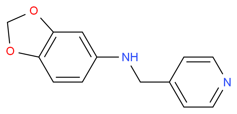 N-(pyridin-4-ylmethyl)-1,3-benzodioxol-5-amine_分子结构_CAS_)