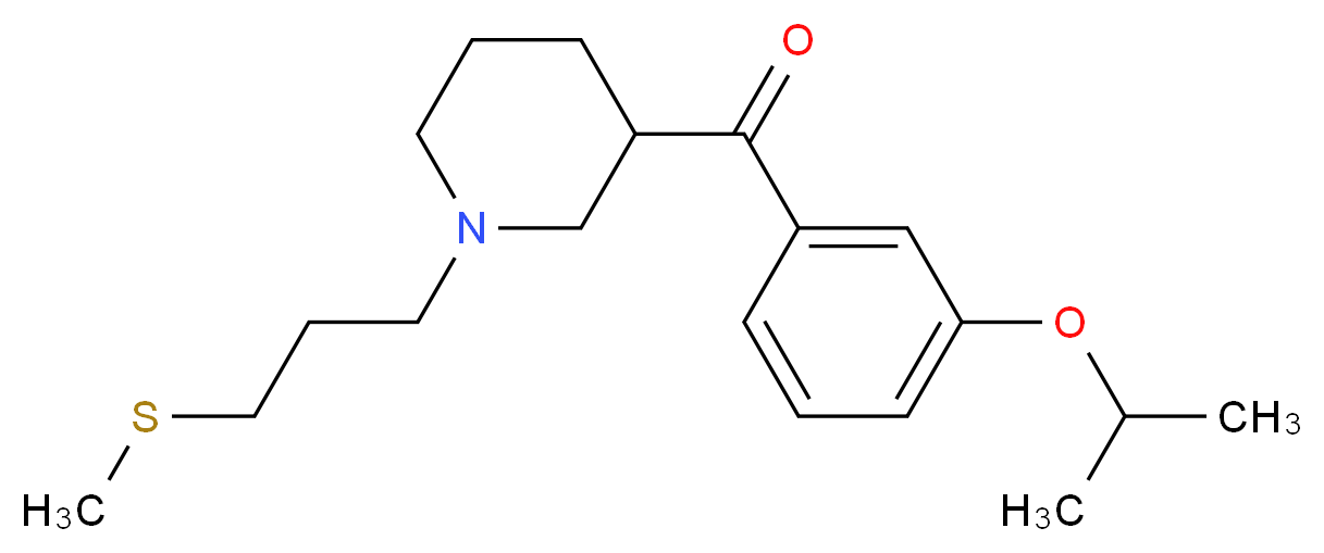 (3-isopropoxyphenyl){1-[3-(methylthio)propyl]-3-piperidinyl}methanone_分子结构_CAS_)