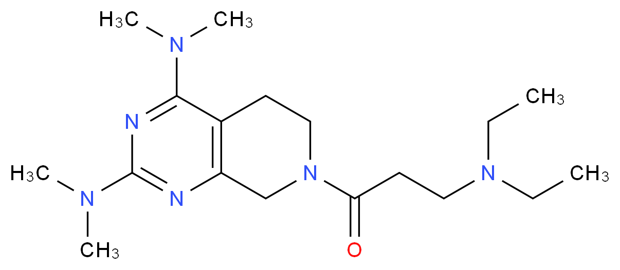 7-[3-(diethylamino)propanoyl]-N,N,N',N'-tetramethyl-5,6,7,8-tetrahydropyrido[3,4-d]pyrimidine-2,4-diamine_分子结构_CAS_)