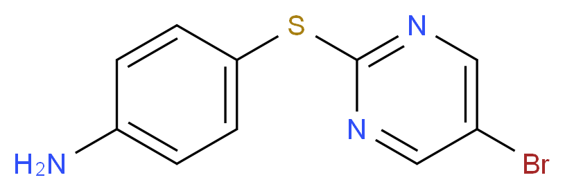 4-[(5-Bromopyrimidin-2-yl)thio]aniline_分子结构_CAS_)