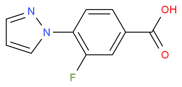 3-fluoro-4-(1H-pyrazol-1-yl)benzoic acid_分子结构_CAS_)