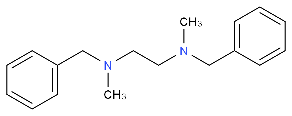 benzyl({2-[benzyl(methyl)amino]ethyl})methylamine_分子结构_CAS_102-18-1