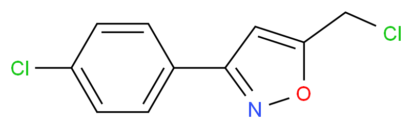 5-(chloromethyl)-3-(4-chlorophenyl)-1,2-oxazole_分子结构_CAS_5301-02-0
