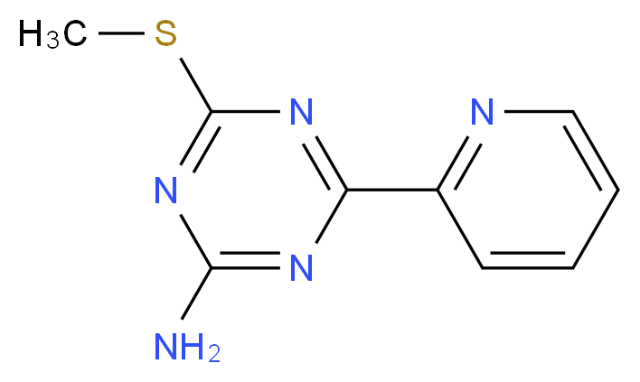 4-(methylthio)-6-(2-pyridyl)-1,3,5-triazin-2-amine_分子结构_CAS_175204-53-2)