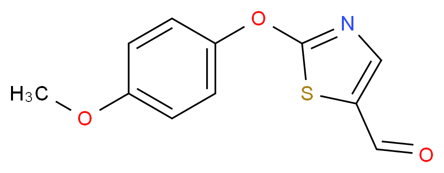 2-(4-Methoxyphenoxy)-1,3-thiazole-5-carbaldehyde_分子结构_CAS_)