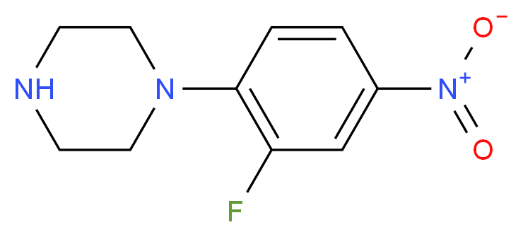 1-(2-Fluoro-4-nitrophenyl)piperazine_分子结构_CAS_)