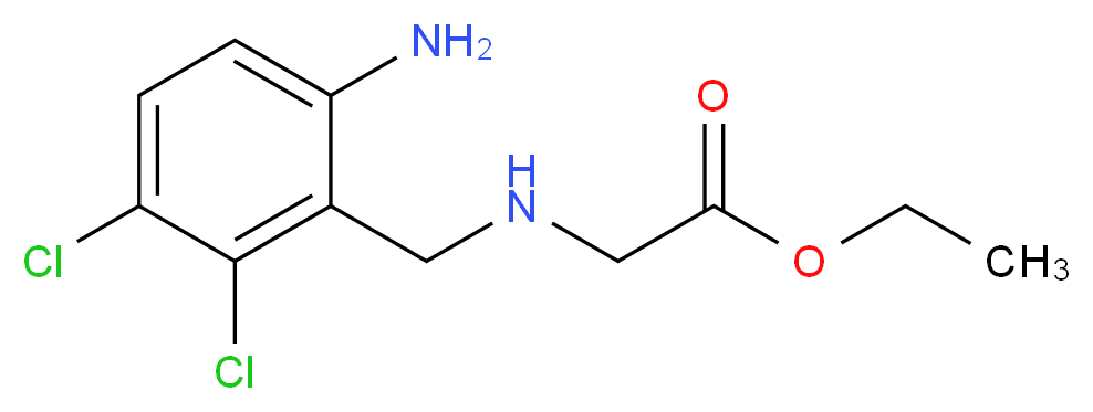 ethyl 2-{[(6-amino-2,3-dichlorophenyl)methyl]amino}acetate_分子结构_CAS_882301-57-7