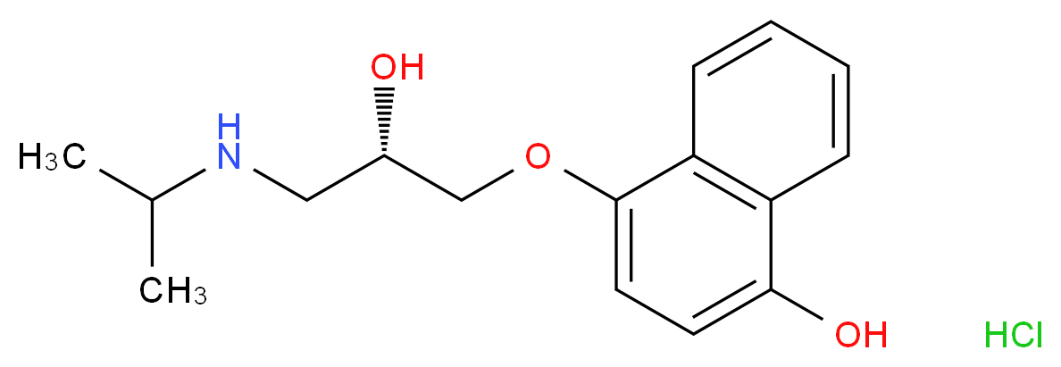 4-[(2S)-2-hydroxy-3-[(propan-2-yl)amino]propoxy]naphthalen-1-ol hydrochloride_分子结构_CAS_135201-50-2