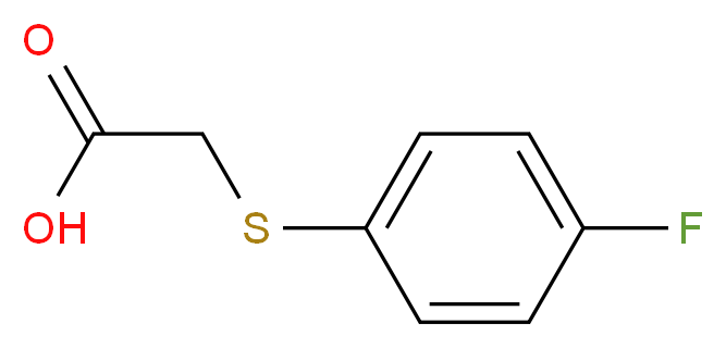 (4-氟苯基硫)乙酸_分子结构_CAS_332-51-4)