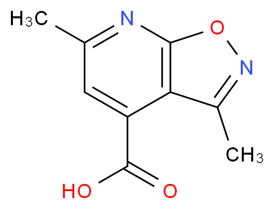 3,6-dimethylisoxazolo[5,4-b]pyridine-4-carboxylic acid_分子结构_CAS_900136-98-3)