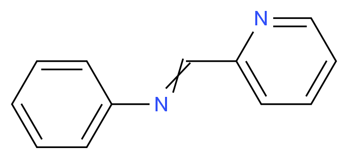 反式-N-(2-吡啶基亚甲基)苯胺_分子结构_CAS_40468-86-8)