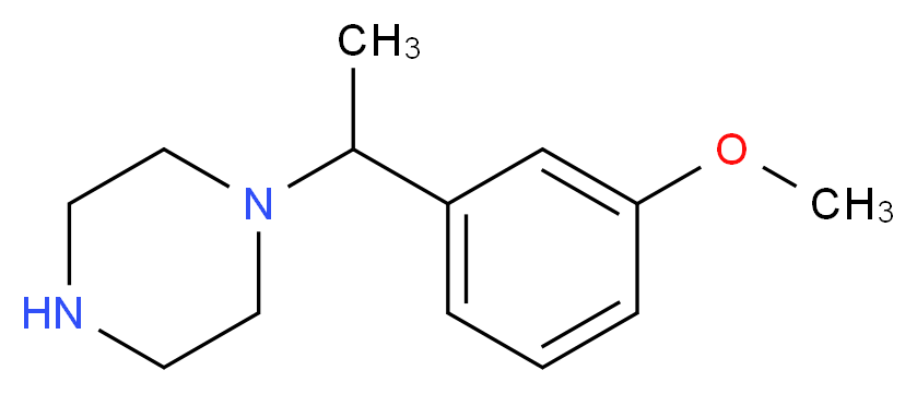 1-[1-(3-methoxyphenyl)ethyl]piperazine_分子结构_CAS_)