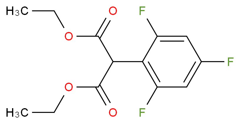 Diethyl 2-(2,4,6-trifluorophenyl)malonate_分子结构_CAS_262609-07-4)