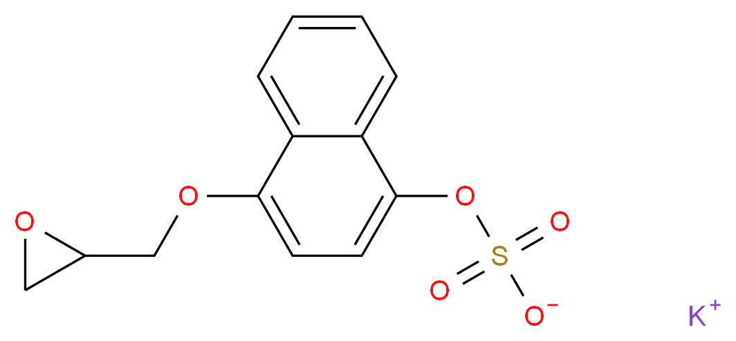 potassium 4-(oxiran-2-ylmethoxy)naphthalen-1-yl sulfate_分子结构_CAS_95648-12-7