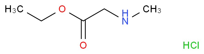 ethyl 2-(methylamino)acetate hydrochloride_分子结构_CAS_52605-49-9