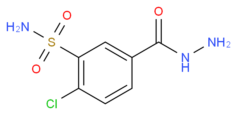 2-chloro-5-(hydrazinocarbonyl)benzenesulfonamide_分子结构_CAS_5378-62-1)