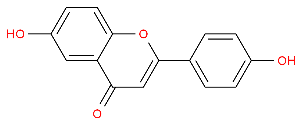 6-hydroxy-2-(4-hydroxyphenyl)-4H-chromen-4-one_分子结构_CAS_63046-09-3