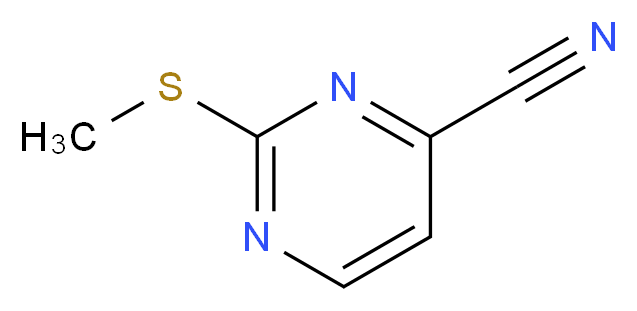 2-(methylsulfanyl)pyrimidine-4-carbonitrile_分子结构_CAS_1124-75-0