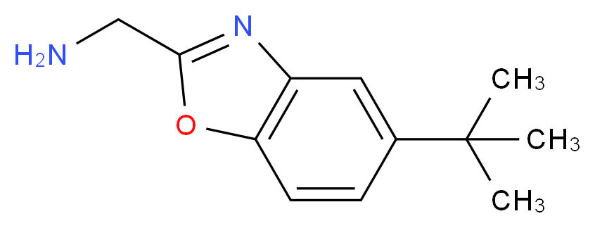 (5-tert-butyl-1,3-benzoxazol-2-yl)methanamine_分子结构_CAS_1119449-45-4