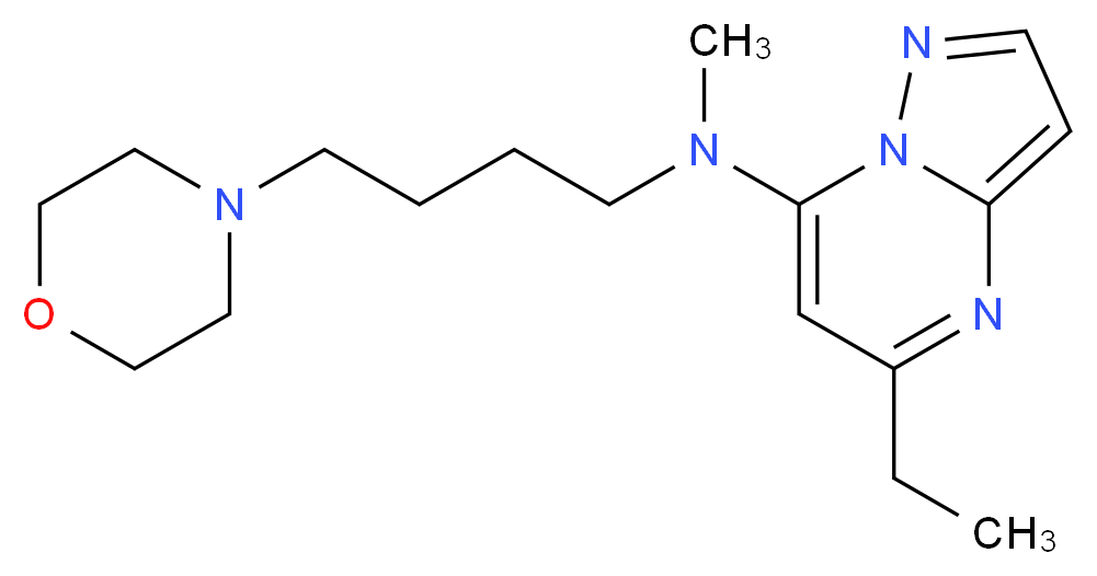 5-ethyl-N-methyl-N-(4-morpholin-4-ylbutyl)pyrazolo[1,5-a]pyrimidin-7-amine_分子结构_CAS_)