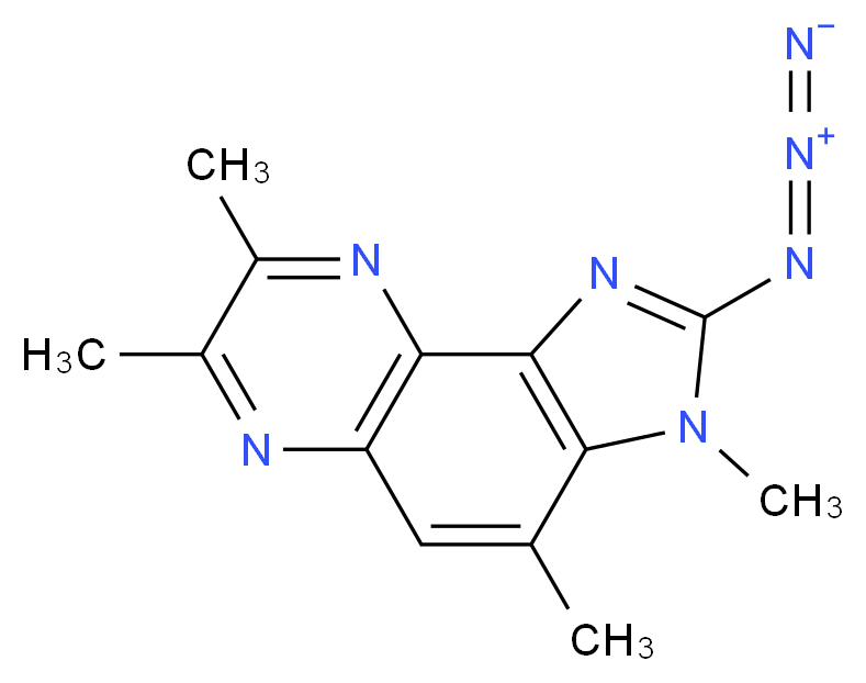 2-Azido-3,4,7,8-tetramethyl-3-H-imidazo[4,5-f]quinoxaline_分子结构_CAS_)