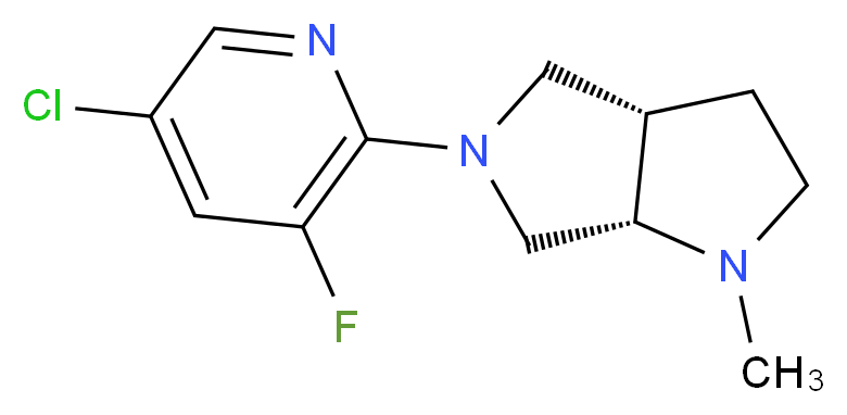 (3aS,6aS)-5-(5-chloro-3-fluoropyridin-2-yl)-1-methyloctahydropyrrolo[3,4-b]pyrrole_分子结构_CAS_)