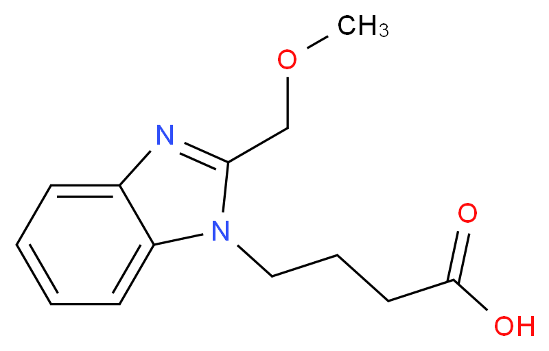 4-(2-Methoxymethyl-benzoimidazol-1-yl)-butyric acid_分子结构_CAS_)