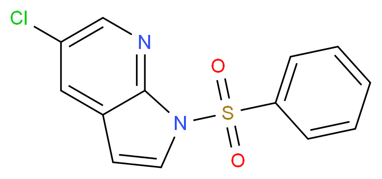 1-Benzenesulfonyl-5-chloro-1H-pyrrolo[2,3-b]pyridine_分子结构_CAS_)