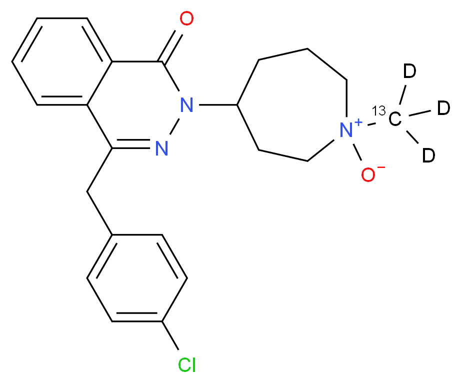 Azelastine-13C,d3 N-Oxide (Mixture of Diastereomers)_分子结构_CAS_1346602-76-3)