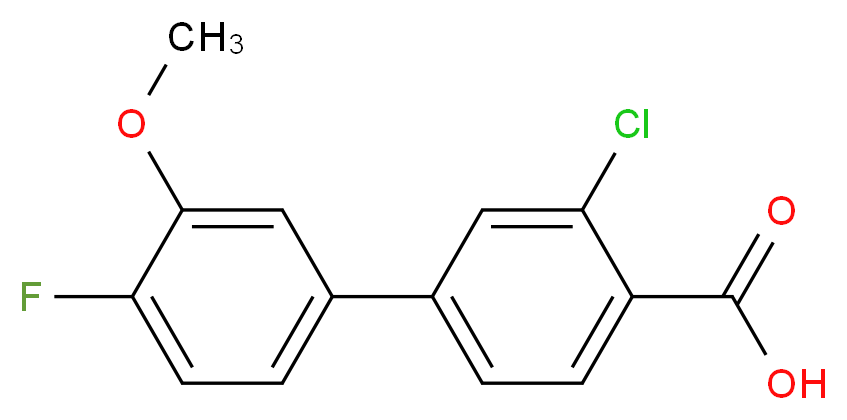 3-Chloro-4'-fluoro-3'-methoxy-[1,1'-biphenyl]-4-carboxylic acid_分子结构_CAS_1261892-14-1)