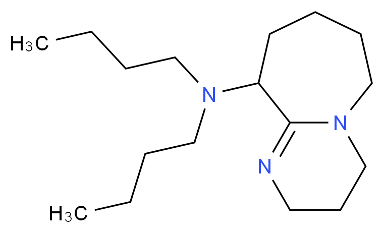 6-(二丁氨基)-1,8-二氮杂二环[5.4.0]十一碳-7-烯_分子结构_CAS_106847-76-1)