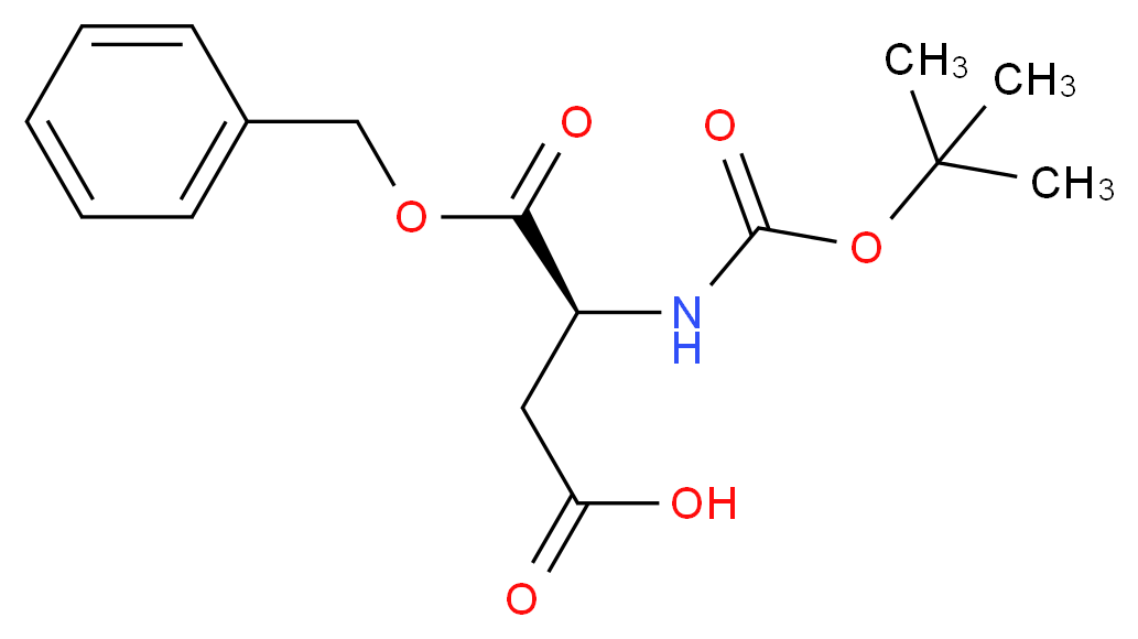 N-Boc-L-天冬氨酸-1-苄酯_分子结构_CAS_30925-18-9)