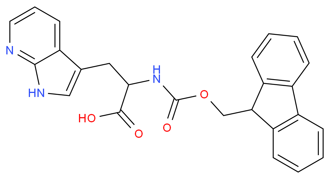 2-((((9H-Fluoren-9-yl)methoxy)carbonyl)amino)-3-(1H-pyrrolo[2,3-b]pyridin-3-yl)propanoic acid_分子结构_CAS_1219143-85-7)