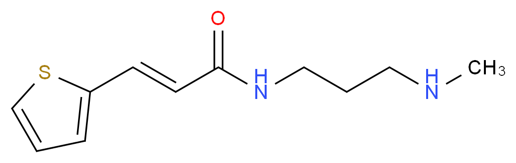 (2E)-N-[3-(methylamino)propyl]-3-(thiophen-2-yl)prop-2-enamide_分子结构_CAS_36700-39-7