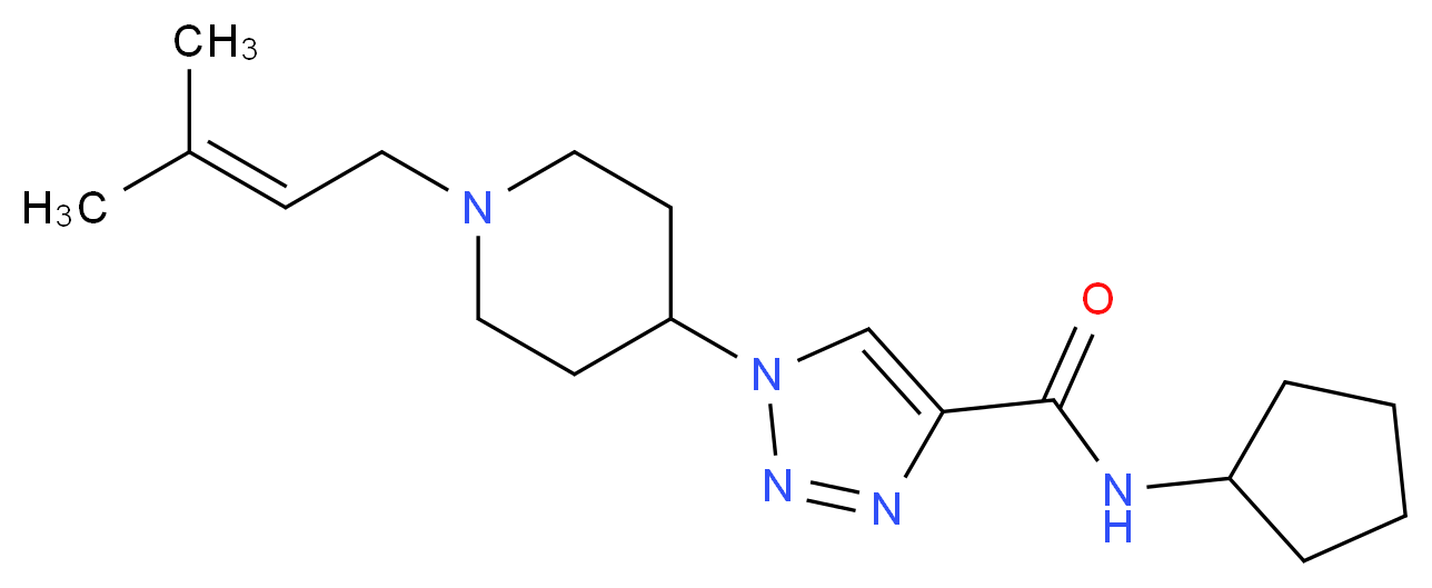 N-cyclopentyl-1-[1-(3-methyl-2-buten-1-yl)-4-piperidinyl]-1H-1,2,3-triazole-4-carboxamide_分子结构_CAS_)